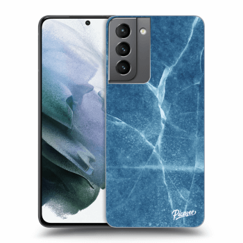 Picasee silikonový průhledný obal pro Samsung Galaxy S21 5G G991B - Blue marble