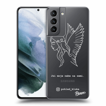 Picasee silikonový průhledný obal pro Samsung Galaxy S21 5G G991B - Heaven White