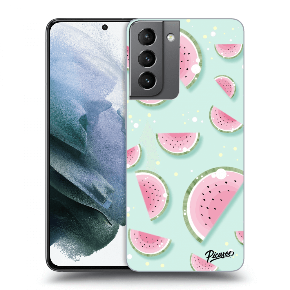 Picasee silikonový průhledný obal pro Samsung Galaxy S21 5G G991B - Watermelon 2