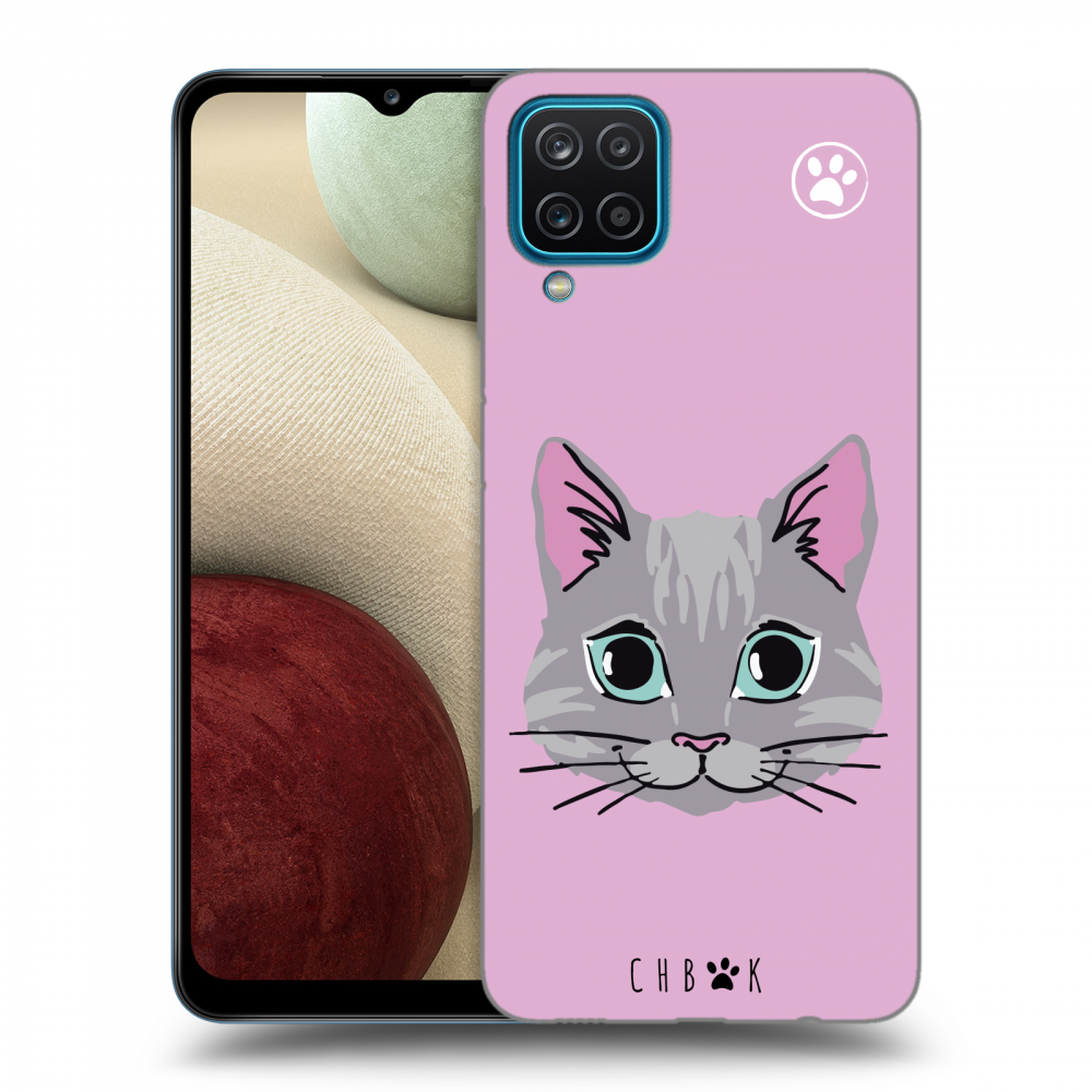 Picasee silikonový průhledný obal pro Samsung Galaxy A12 A125F - Chybí mi kočky - Růžová
