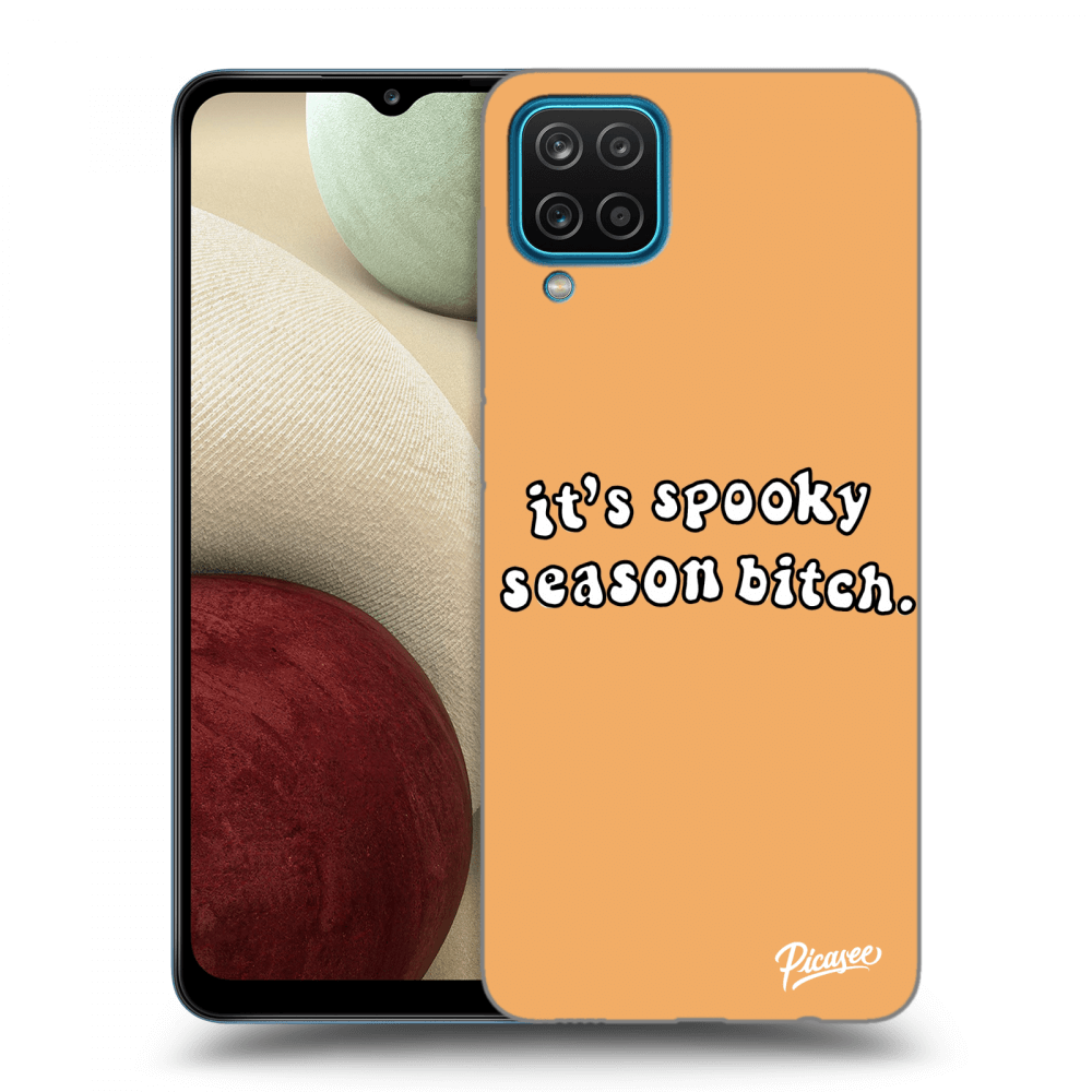 Picasee silikonový průhledný obal pro Samsung Galaxy A12 A125F - Spooky season