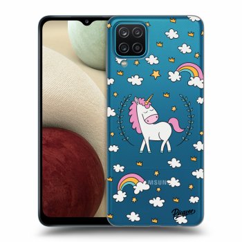 Picasee silikonový průhledný obal pro Samsung Galaxy A12 A125F - Unicorn star heaven