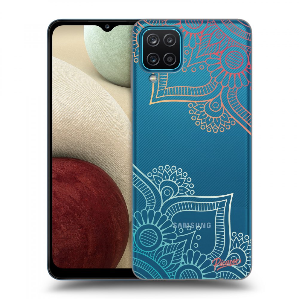 Picasee silikonový průhledný obal pro Samsung Galaxy A12 A125F - Flowers pattern