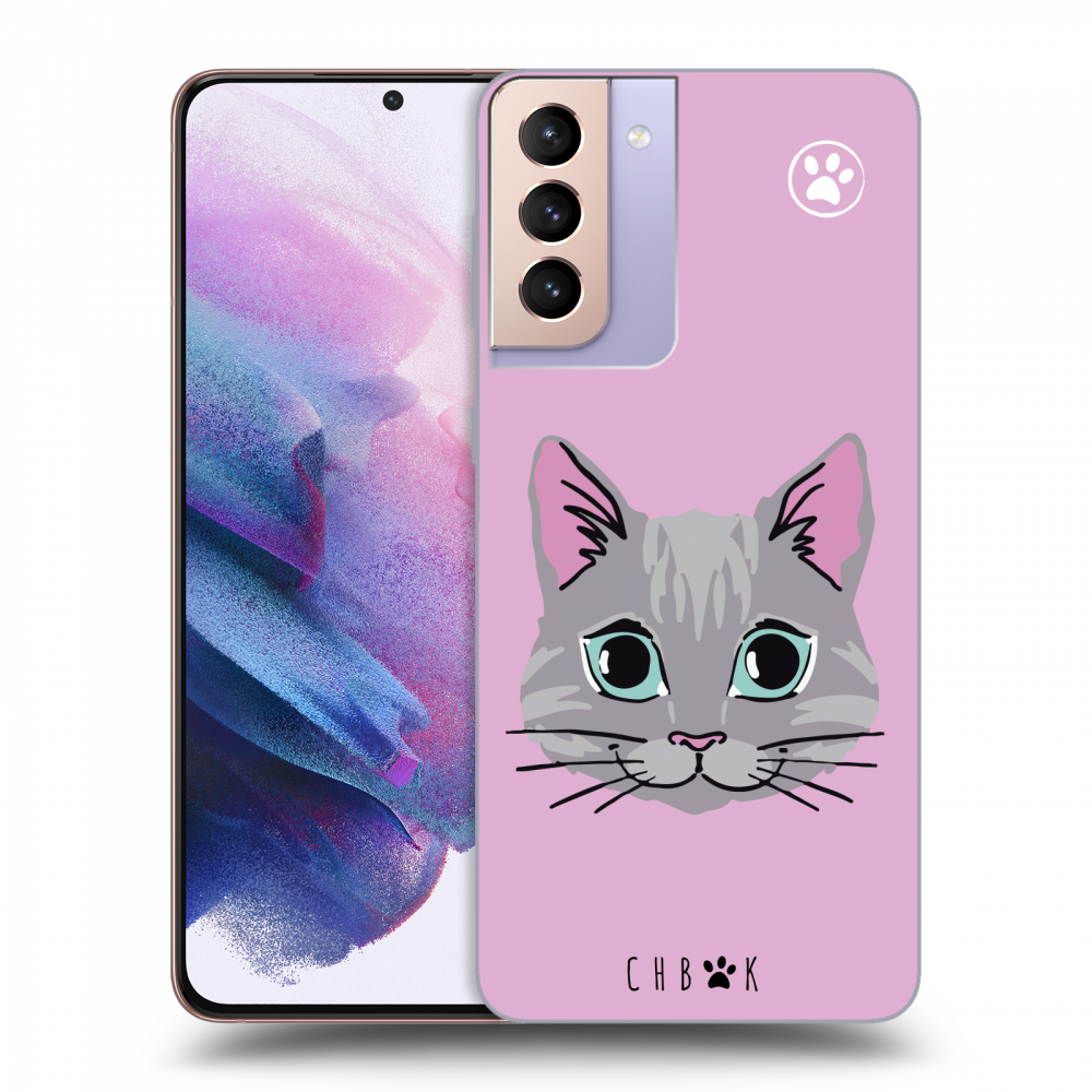 Picasee silikonový průhledný obal pro Samsung Galaxy S21+ 5G G996F - Chybí mi kočky - Růžová