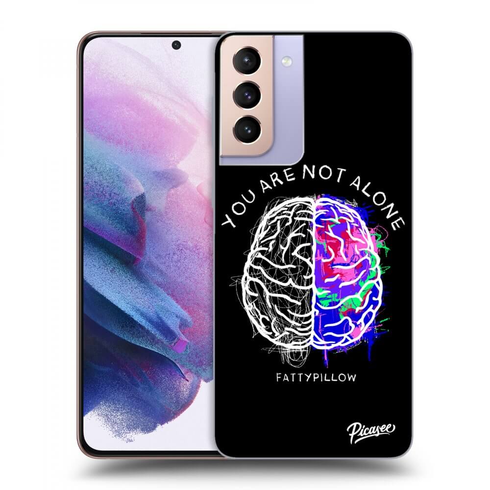 Picasee silikonový černý obal pro Samsung Galaxy S21+ 5G G996F - Brain - White