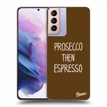 Picasee silikonový černý obal pro Samsung Galaxy S21+ 5G G996F - Prosecco then espresso
