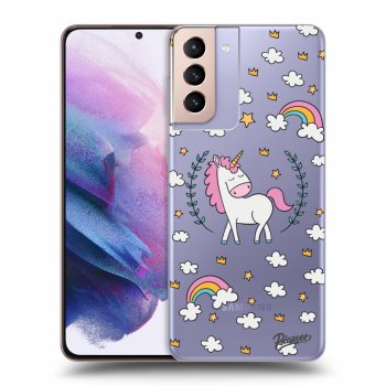 Picasee silikonový průhledný obal pro Samsung Galaxy S21+ 5G G996F - Unicorn star heaven