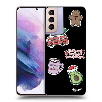 Obal pro Samsung Galaxy S21+ 5G G996F - Christmas Stickers