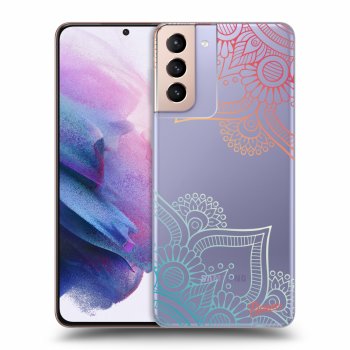 Picasee silikonový průhledný obal pro Samsung Galaxy S21+ 5G G996F - Flowers pattern