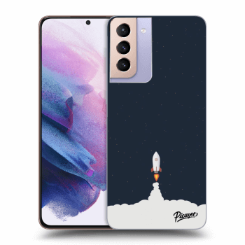 Picasee silikonový průhledný obal pro Samsung Galaxy S21+ 5G G996F - Astronaut 2