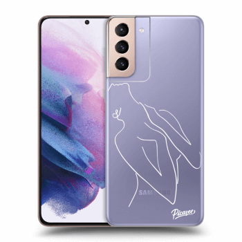 Picasee silikonový průhledný obal pro Samsung Galaxy S21+ 5G G996F - Sensual girl White