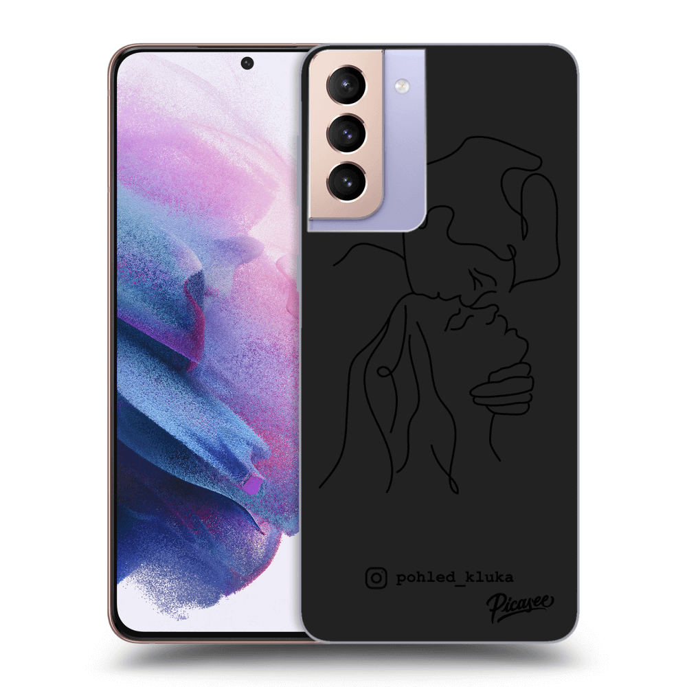 Picasee silikonový černý obal pro Samsung Galaxy S21+ 5G G996F - Forehead kiss
