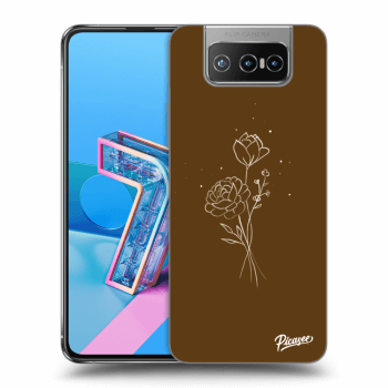 Obal pro Asus Zenfone 7 ZS670KS - Brown flowers