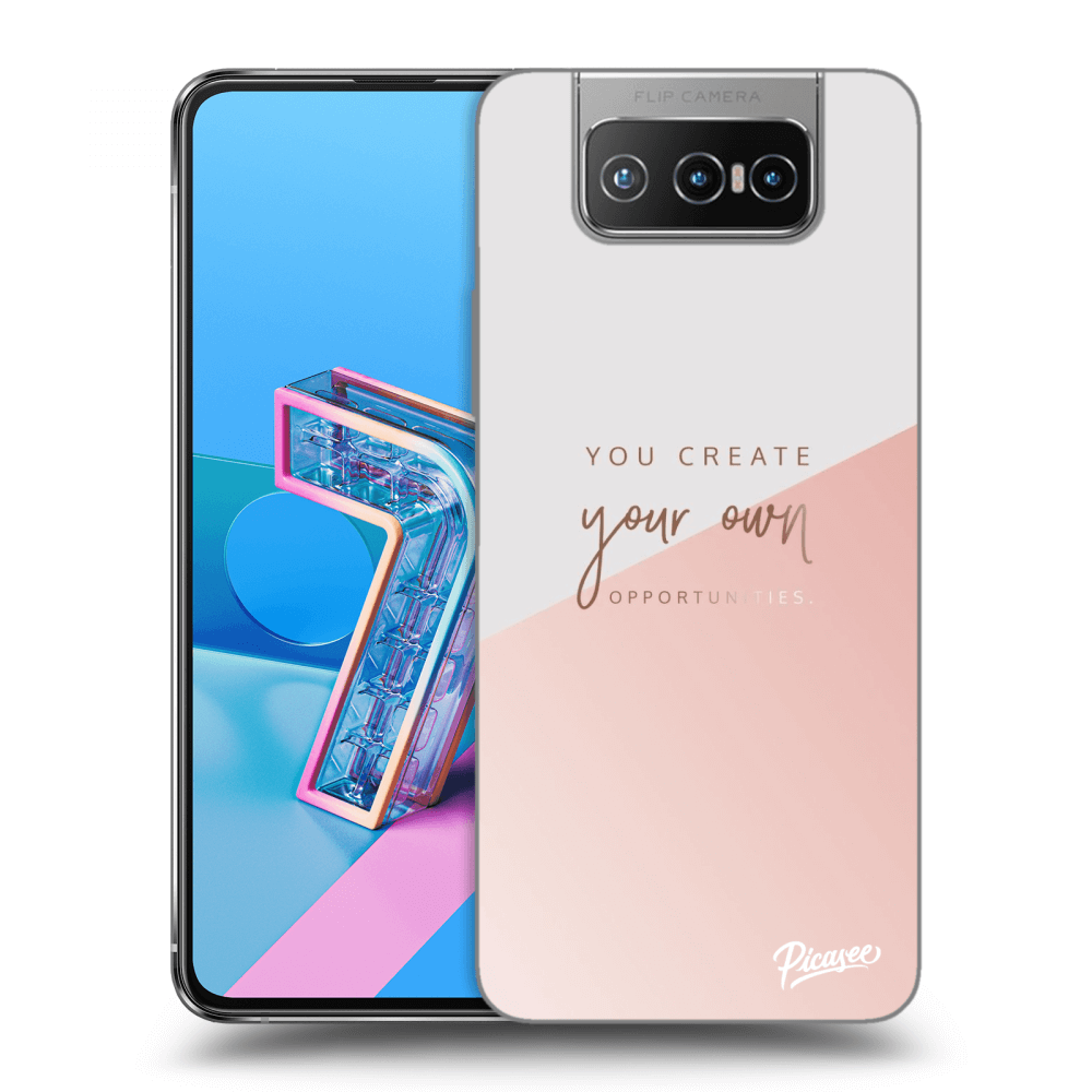 Picasee silikonový průhledný obal pro Asus Zenfone 7 ZS670KS - You create your own opportunities