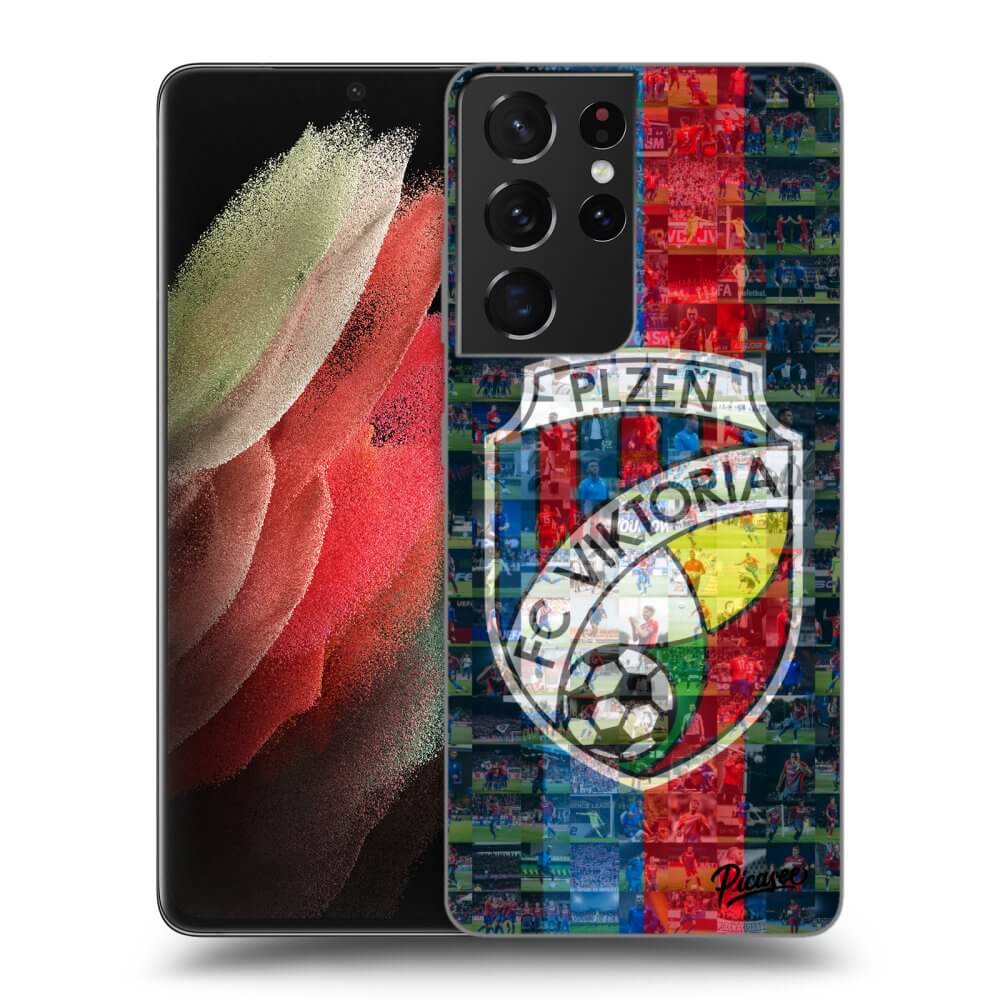 Silikonový černý Obal Pro Samsung Galaxy S21 Ultra 5G G998B - FC Viktoria Plzeň A