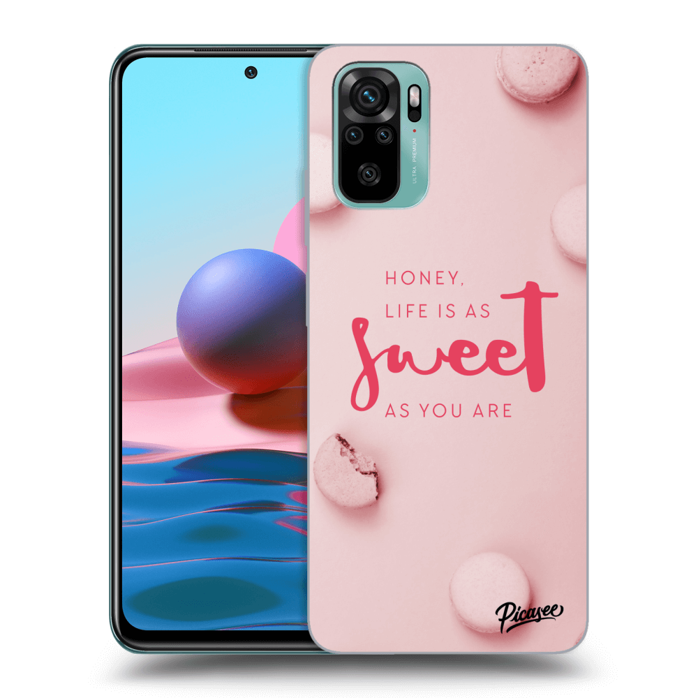 Picasee silikonový černý obal pro Xiaomi Redmi Note 10 - Life is as sweet as you are