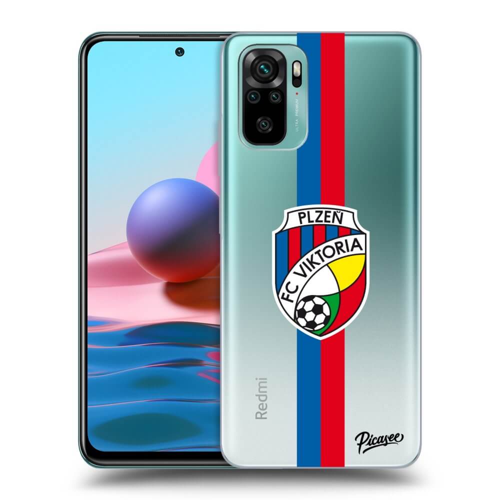 Picasee silikonový průhledný obal pro Xiaomi Redmi Note 10 - FC Viktoria Plzeň H