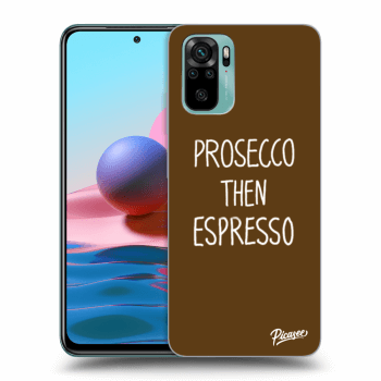 Picasee silikonový černý obal pro Xiaomi Redmi Note 10 - Prosecco then espresso