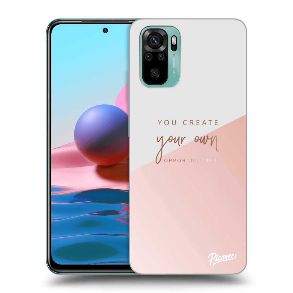 Picasee silikonový průhledný obal pro Xiaomi Redmi Note 10 - You create your own opportunities