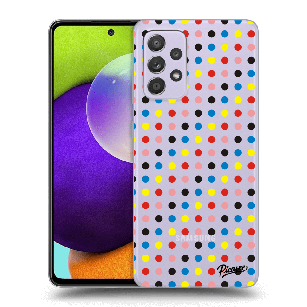 Picasee silikonový průhledný obal pro Samsung Galaxy A52 A525F - Colorful dots