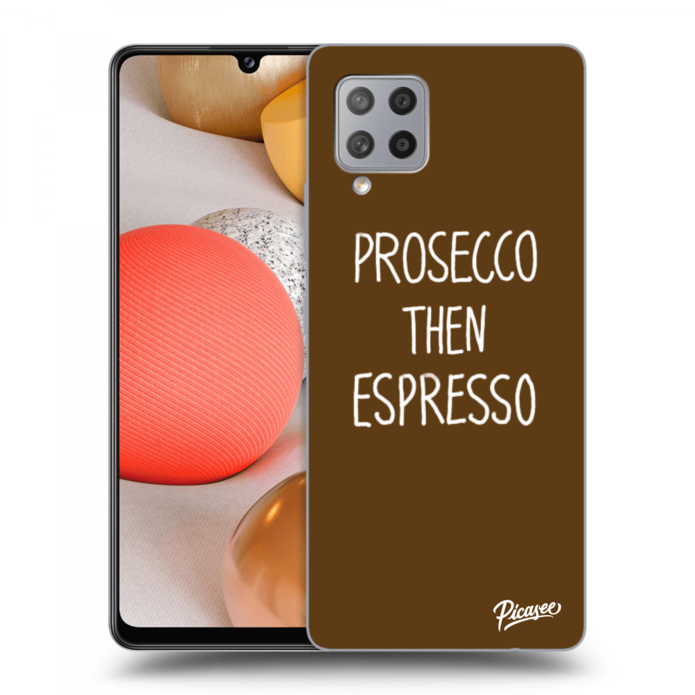 Picasee silikonový průhledný obal pro Samsung Galaxy A42 A426B - Prosecco then espresso