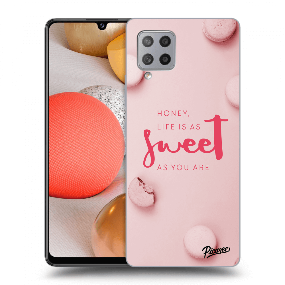 Picasee silikonový černý obal pro Samsung Galaxy A42 A426B - Life is as sweet as you are
