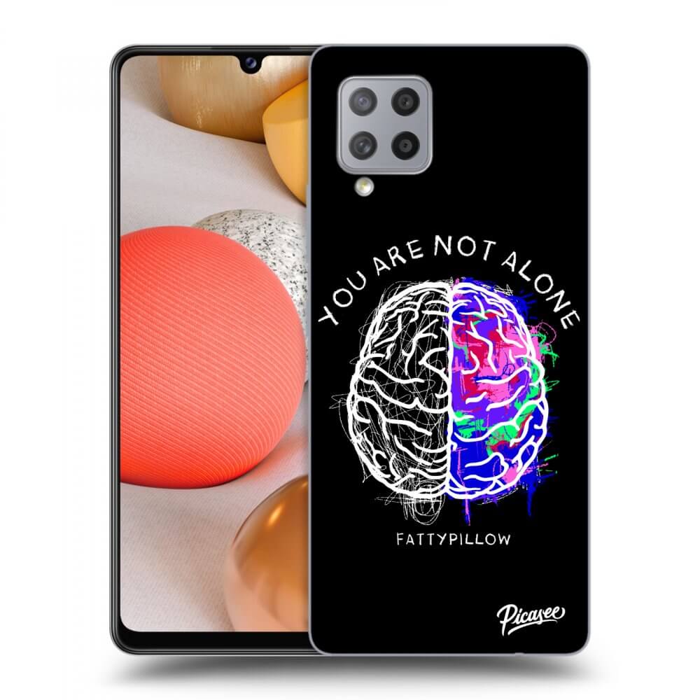Picasee silikonový průhledný obal pro Samsung Galaxy A42 A426B - Brain - White