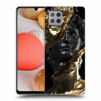Picasee silikonový černý obal pro Samsung Galaxy A42 A426B - Gold - Black