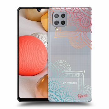 Picasee silikonový průhledný obal pro Samsung Galaxy A42 A426B - Flowers pattern