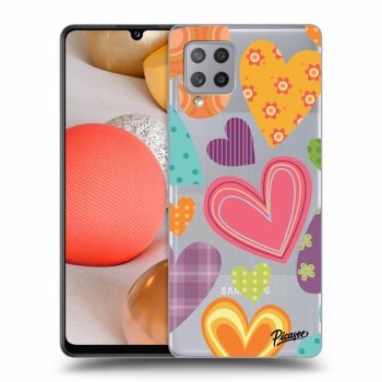 Picasee silikonový průhledný obal pro Samsung Galaxy A42 A426B - Colored heart
