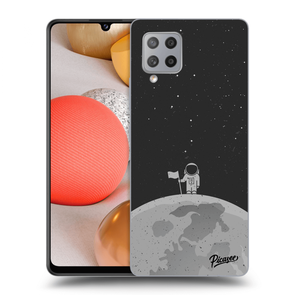 Picasee silikonový černý obal pro Samsung Galaxy A42 A426B - Astronaut