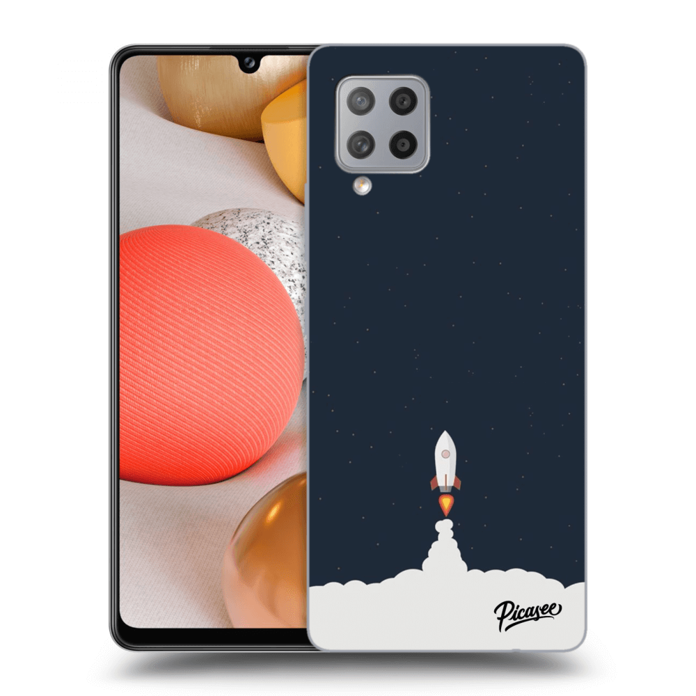 Picasee silikonový černý obal pro Samsung Galaxy A42 A426B - Astronaut 2