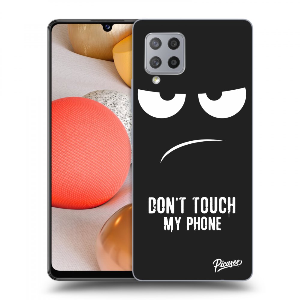 Picasee silikonový černý obal pro Samsung Galaxy A42 A426B - Don't Touch My Phone