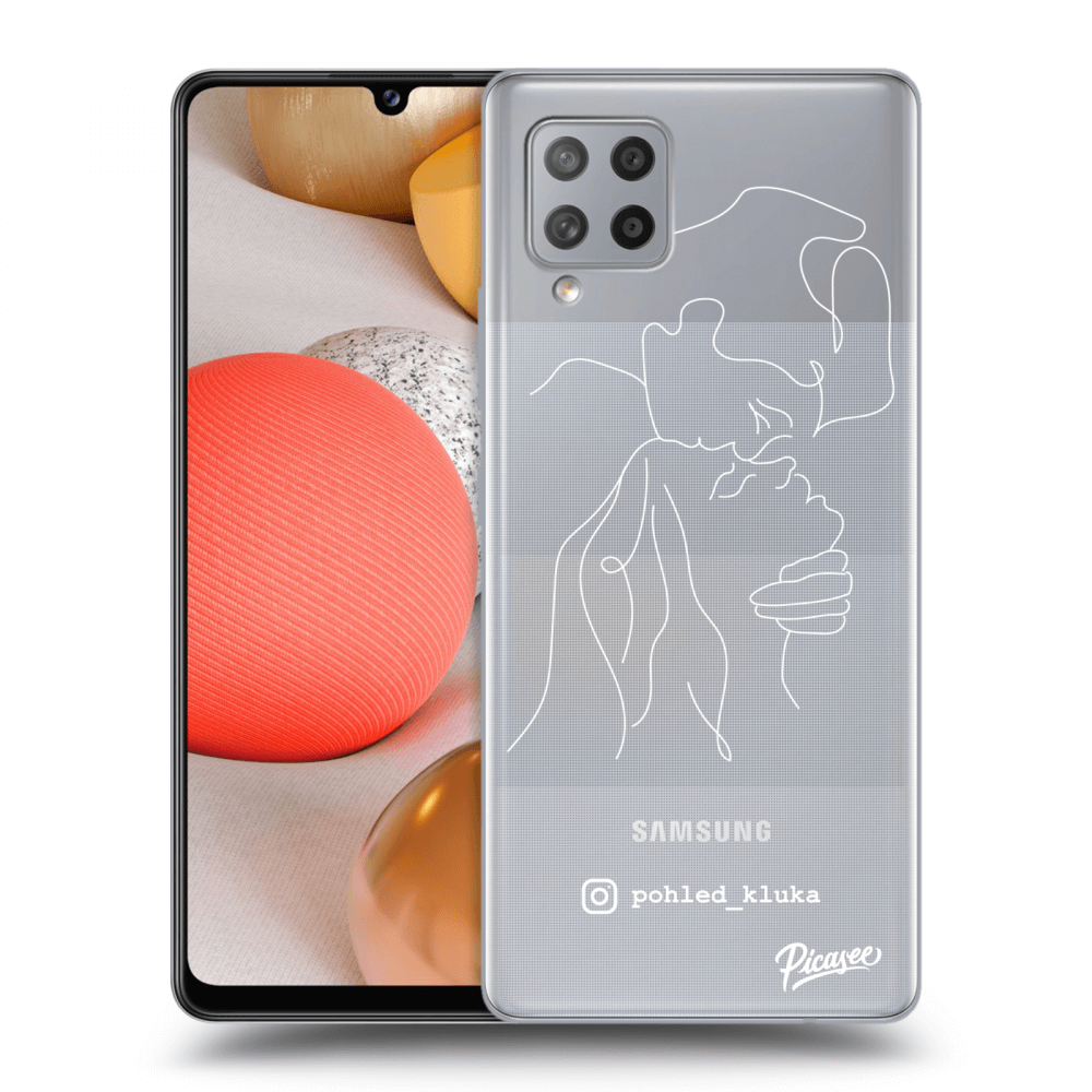 Picasee silikonový průhledný obal pro Samsung Galaxy A42 A426B - Forehead kiss White