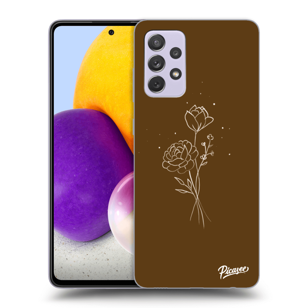 Picasee ULTIMATE CASE pro Samsung Galaxy A72 A725F - Brown flowers