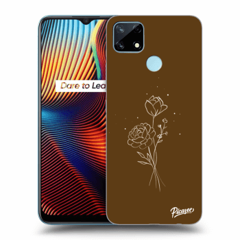 Obal pro Realme 7i - Brown flowers