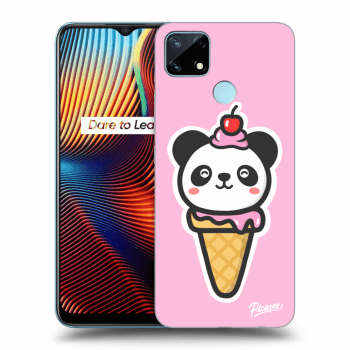 Picasee silikonový černý obal pro Realme 7i - Ice Cream Panda