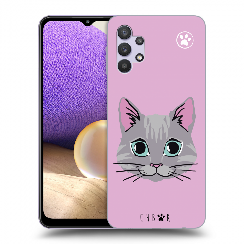 Picasee silikonový průhledný obal pro Samsung Galaxy A32 5G A326B - Chybí mi kočky - Růžová