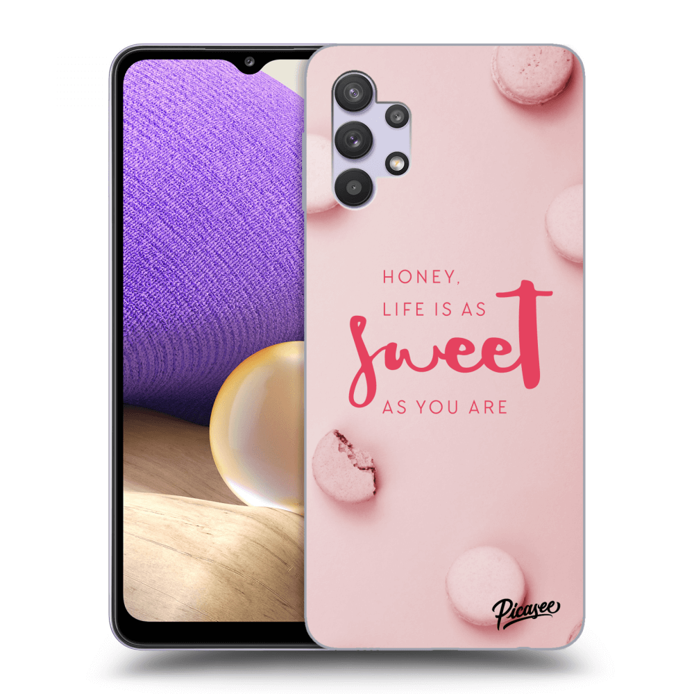 Picasee silikonový černý obal pro Samsung Galaxy A32 5G A326B - Life is as sweet as you are