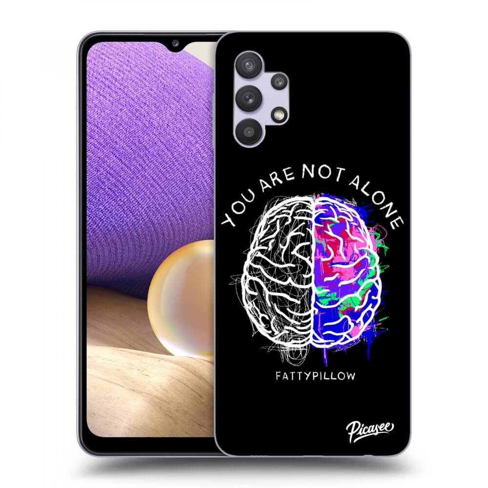 Picasee silikonový černý obal pro Samsung Galaxy A32 5G A326B - Brain - White