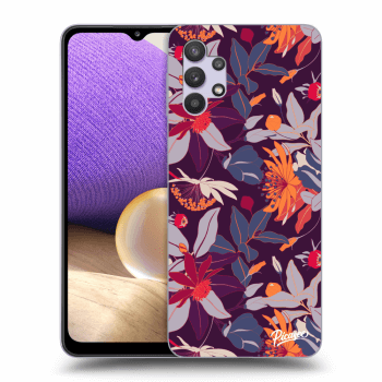 Obal pro Samsung Galaxy A32 5G A326B - Purple Leaf