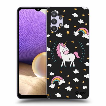 Picasee silikonový černý obal pro Samsung Galaxy A32 5G A326B - Unicorn star heaven