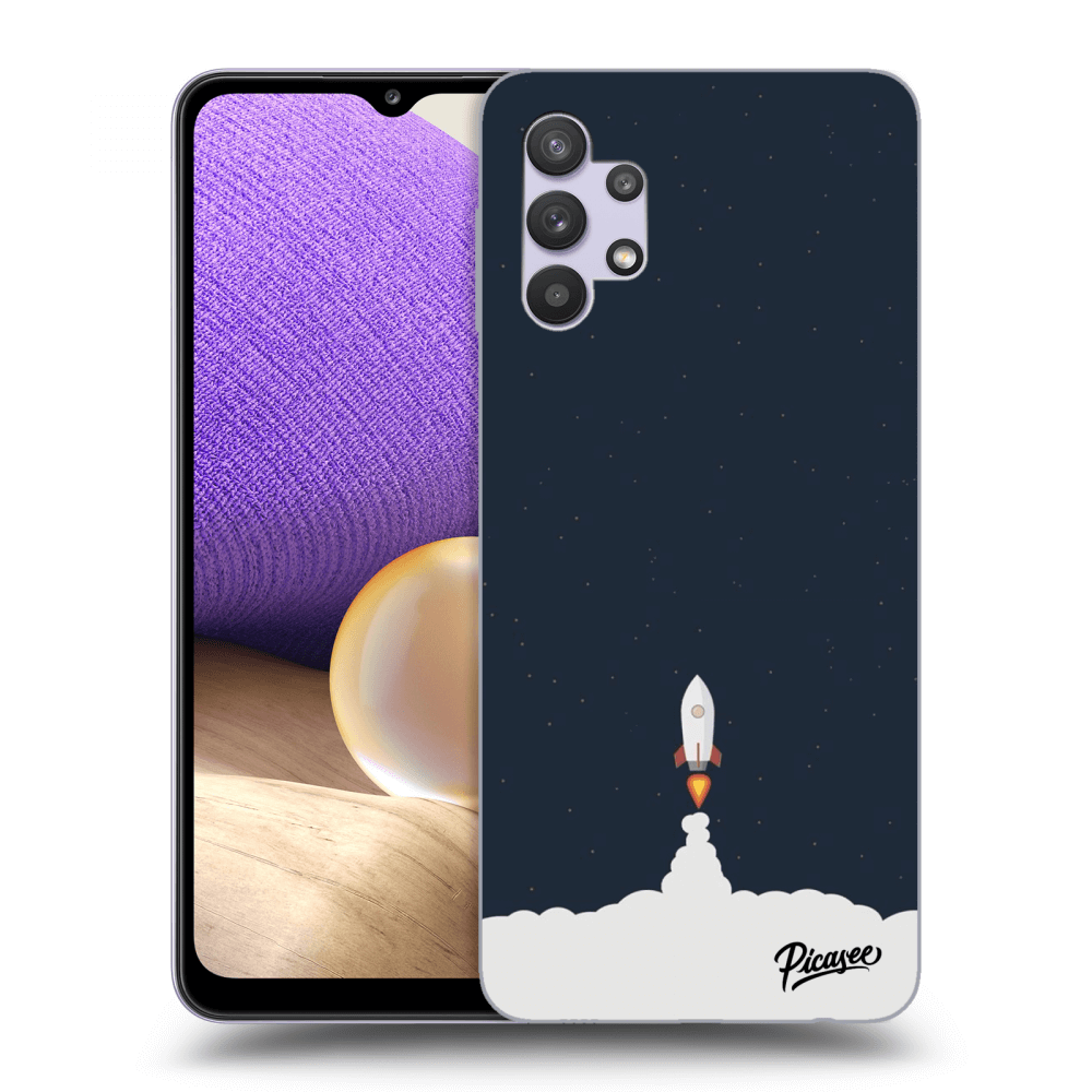 Picasee silikonový černý obal pro Samsung Galaxy A32 5G A326B - Astronaut 2