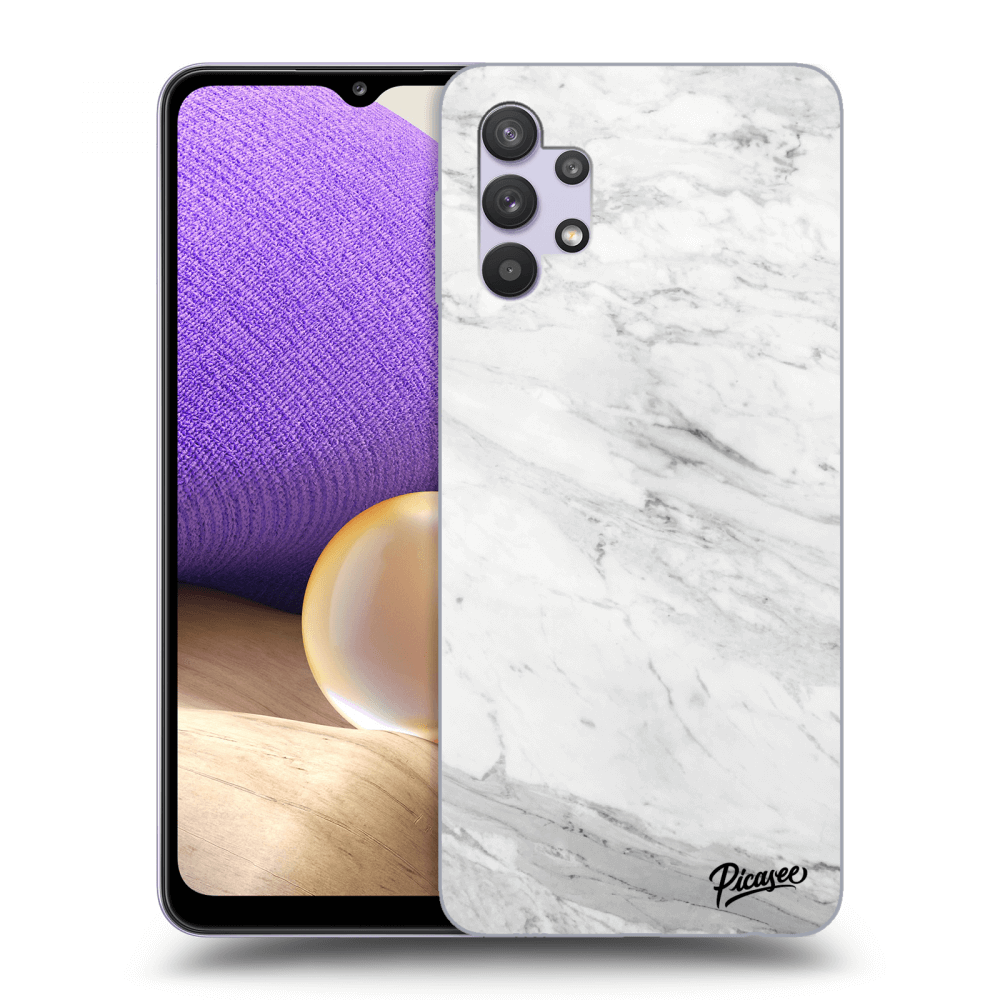 Picasee silikonový průhledný obal pro Samsung Galaxy A32 5G A326B - White marble