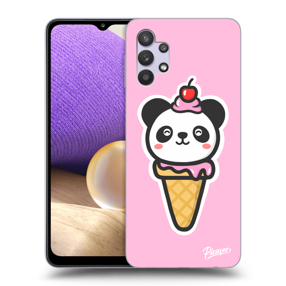Picasee silikonový černý obal pro Samsung Galaxy A32 5G A326B - Ice Cream Panda