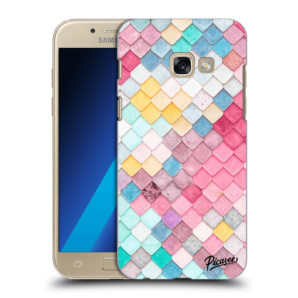 Picasee silikonový průhledný obal pro Samsung Galaxy A3 2017 A320F - Colorful roof