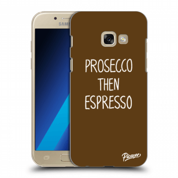 Picasee silikonový průhledný obal pro Samsung Galaxy A3 2017 A320F - Prosecco then espresso