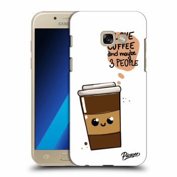 Picasee silikonový průhledný obal pro Samsung Galaxy A3 2017 A320F - Cute coffee