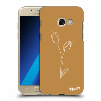 Picasee silikonový průhledný obal pro Samsung Galaxy A3 2017 A320F - Tulips