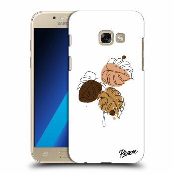 Picasee silikonový průhledný obal pro Samsung Galaxy A3 2017 A320F - Monstera